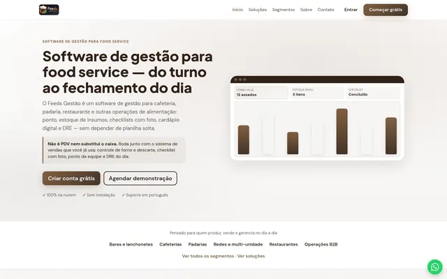 Feeds Gestão — sistema de gestão para food service