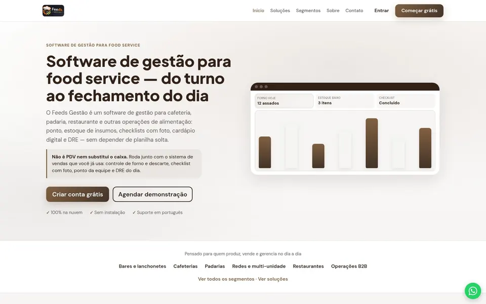 Feeds Gestão — software de gestión para el sector gastronómico