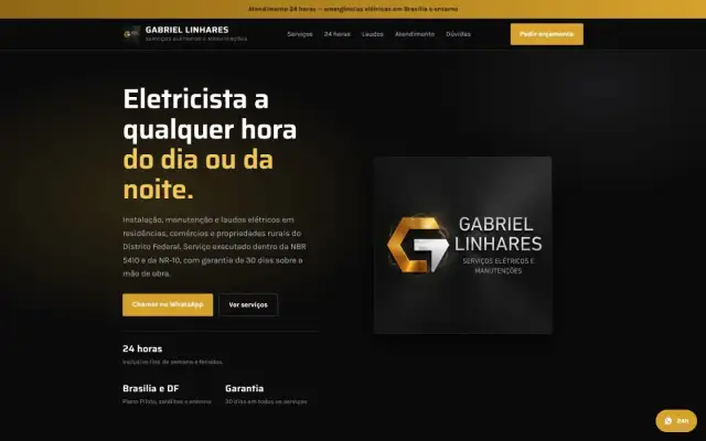 Gabriel Linhares — serviços elétricos em Brasília