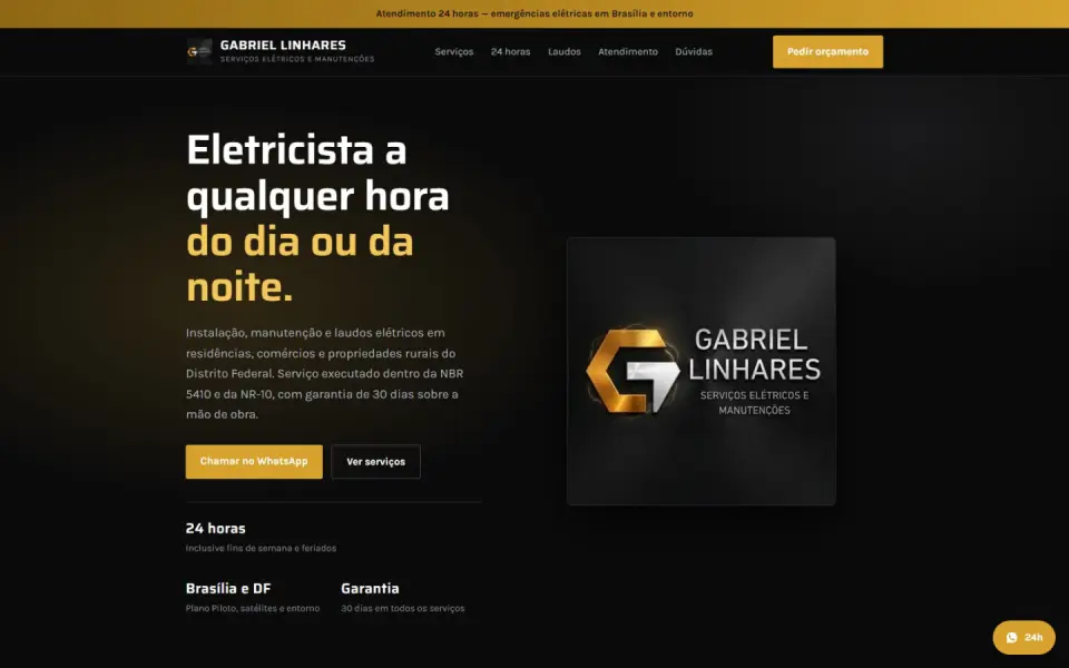 Gabriel Linhares — serviços elétricos em Brasília
